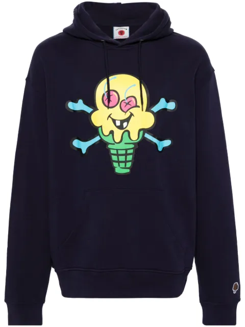ICECREAM Cones and Bones cotton hoodie Blue IC23447