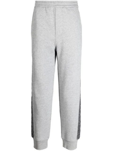 Neil Barrett striped low-rise track pants Grey NBV7JP076CV519C