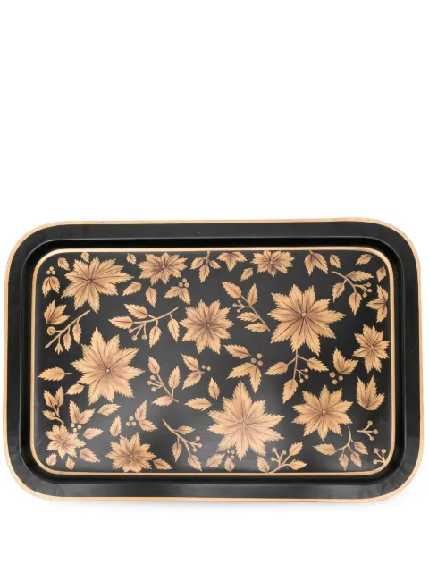 Les-Ottomans x Browns floral-print iron tray (43cm x 30cm) Black BRT03