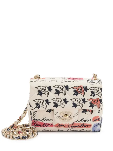 CHANEL Pre-Owned 2006 Mini Graffiti Classic Flap shoulder bag Neutrals CHANELGRAFFITIFLAPBAG