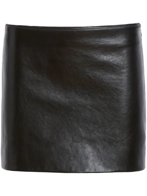 KHAITE The Jett leather miniskirt Black 4116843200