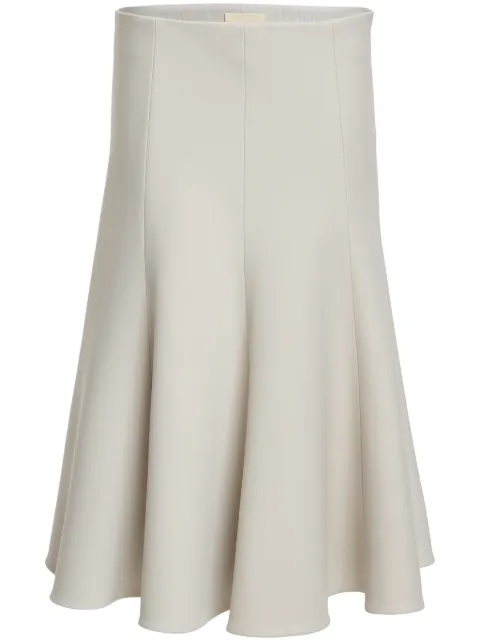 KHAITE The Lennox flared crepe skirt Neutrals 41134070109