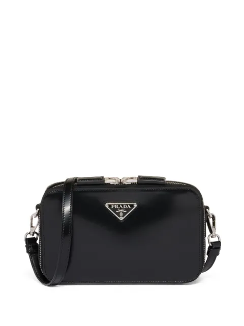 Prada small Brique brushed crossbody bag Black 2VH173VOOOZO6