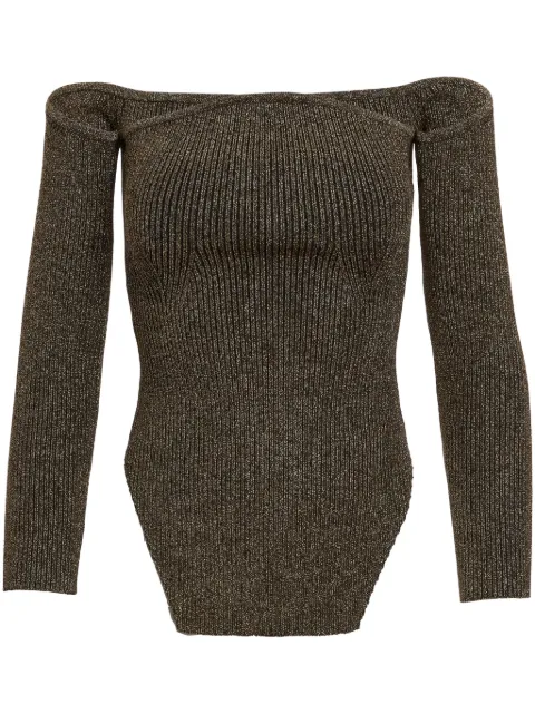 KHAITE The Maria off-shoulder jumper Green 8578414917