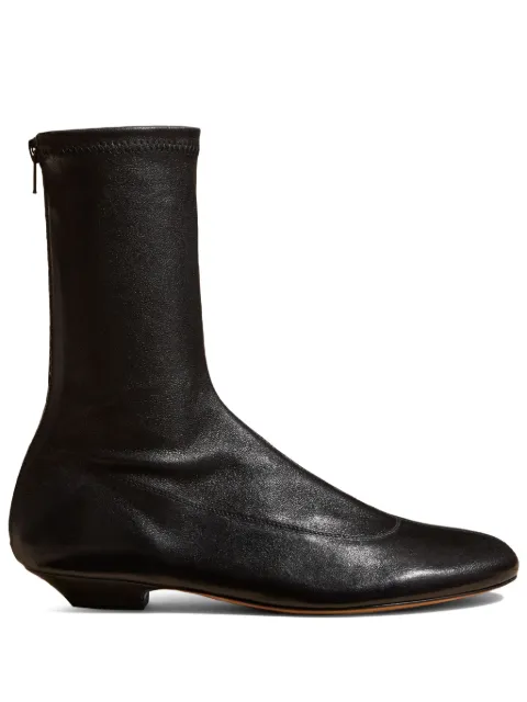 KHAITE The Apollo leather ankle boots Black F1082836200