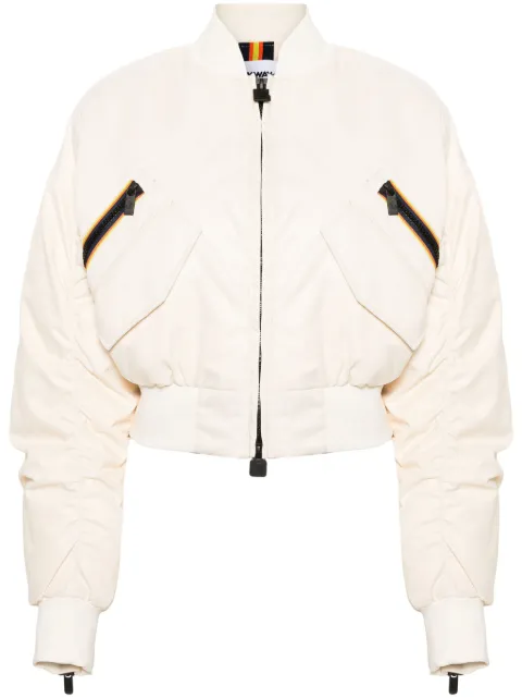 K-Way Loncrop Thermo cropped puffer jacket Neutrals K5126NW