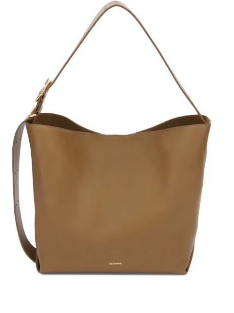 Jil Sander medium Cannolo leather tote bag Brown J07ZH0026P6581