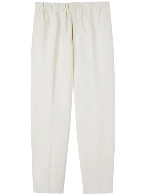 Jil Sander elasticated-waistband cotton trousers White J23KA0005J45225