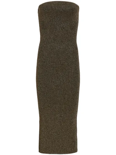 KHAITE The Rumer ribbed-knit midi dress Green 8833414917
