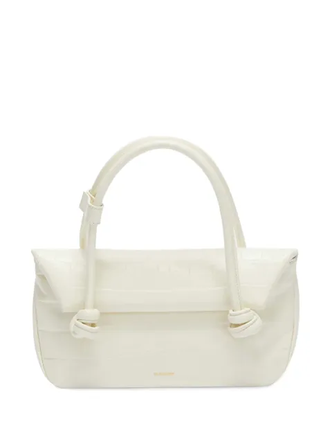 Jil Sander small crocodile-effect shoulder bag White J07ZH0020P6574