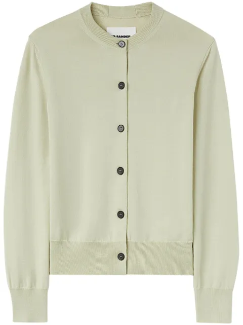 Jil Sander crew-neck wool cardigan Green J04HP0003J14532