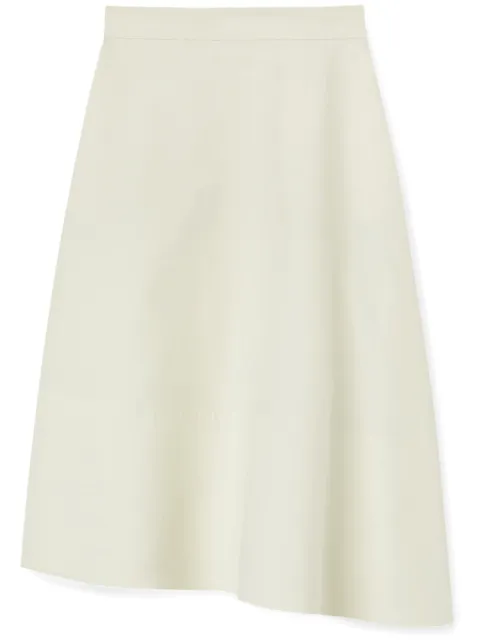 Jil Sander asymmetric midi skirt White J04MA0005J45225