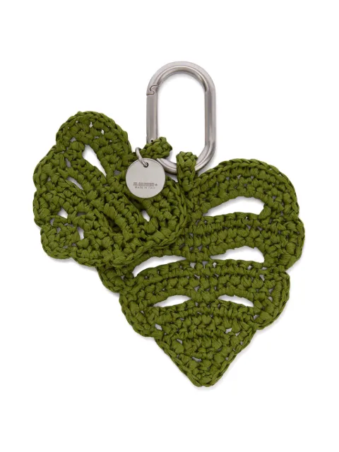 Jil Sander woven raffia leaf charm Green J42UA0003P6662