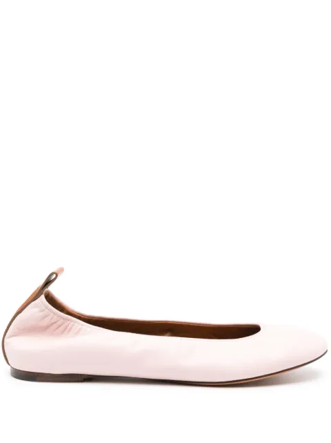 Lanvin slip-on leather ballerina shoes Pink FWBAMB02NAPAP24