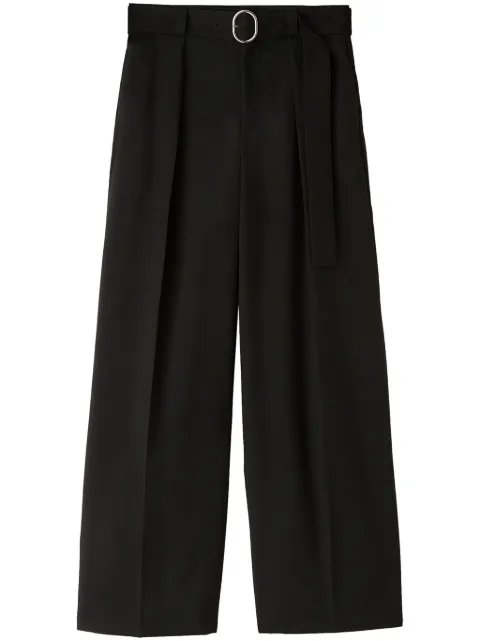 Jil Sander belted wide-leg wool trousers Black J22KA0178J41136