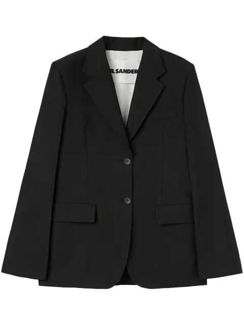 Jil Sander single-breasted crepe blazer Black J04BN0003J70013