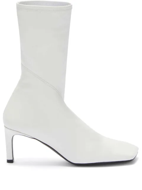 Jil Sander 70mm leather ankle boots White J16WW0017P1758