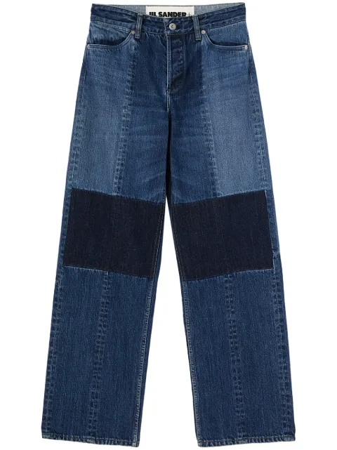 Jil Sander straight-leg cotton trousers Blue J40KA0198J45237