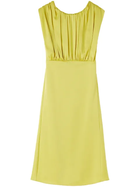 Jil Sander gathered sleeveless midi dress Green J01CT0161J76018
