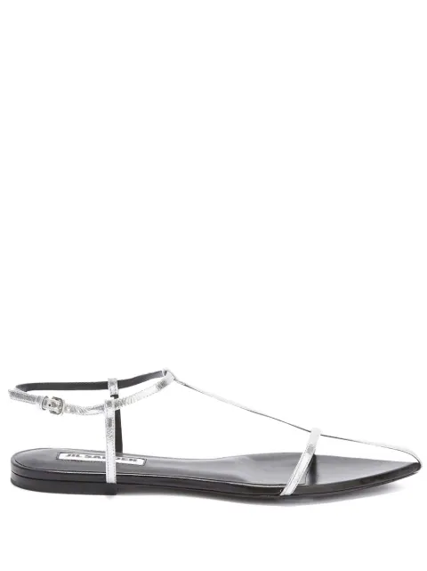 Jil Sander pointed open-toe leather sandals Grey J15WP0081P5802