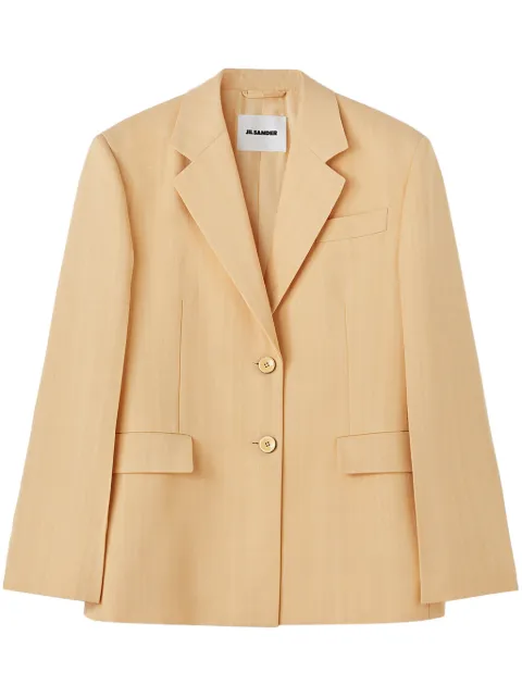 Jil Sander single-breasted crepe blazer Orange J01BN0117J65005