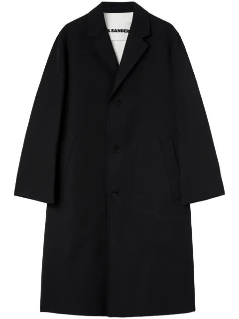 Jil Sander notched-lapel single-breasted coat Black J23AA0002J45216