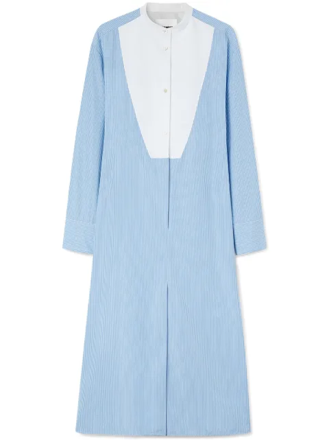 Jil Sander plastron poplin shirtdress Blue J04CT0104JTN237