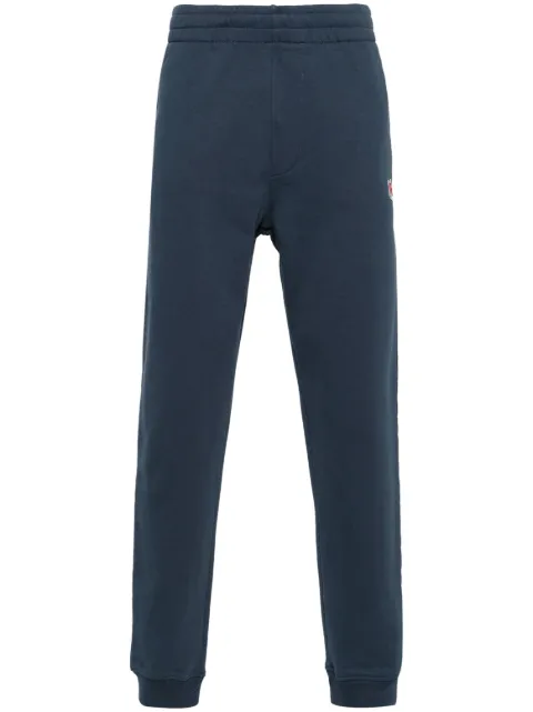 Maison Kitsuné logo-patch cotton track trousers Blue LM01114KM0001