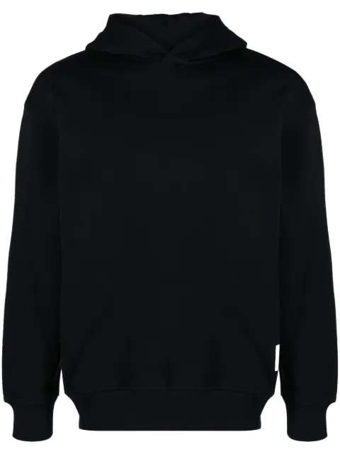 Emporio Armani logo-patch cotton hoodie Blue 8N1MM21JFHZ