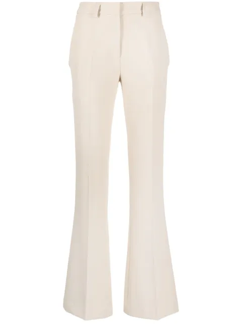 Blanca Vita flared crepe trousers Neutrals PHIOX9714