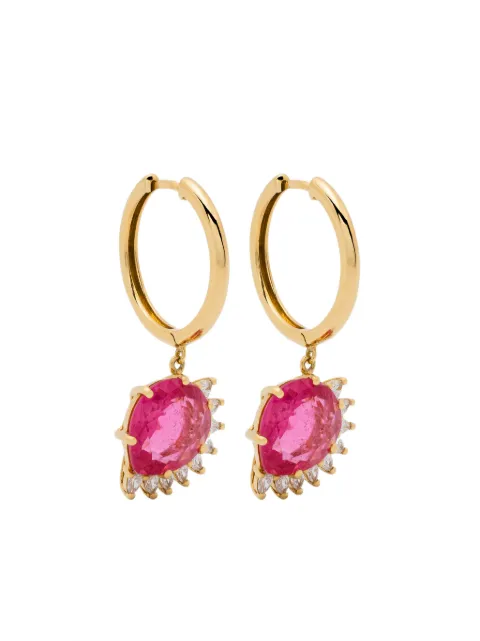 Pascale Monvoisin 18kt yellow gold Sun Nº2 diamond and tourmaline single earring Gold BOSUN2PIN