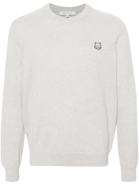 Maison Kitsuné logo-patch cotton jumper Grey MM00815KT1036