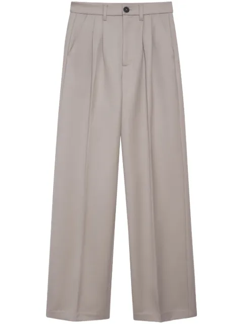 ANINE BING Carrie pressed-crease tailored trousers Neutrals A033269230