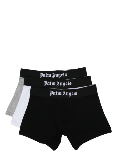 Palm Angels logo-waistband boxers (pack of three) Black PMUH004C99FAB001