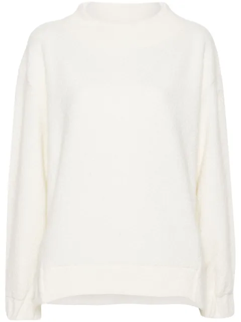 Parajumpers Kira logo-patch bouclé jumper White 23WPWFLCW31P