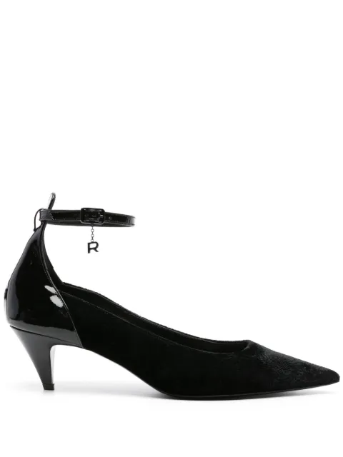 Rochas panelled suede pumps Black RO41030B18130