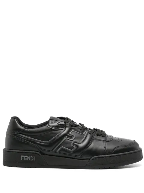 FENDI Match leather sneakers Black 7E1643AOMN