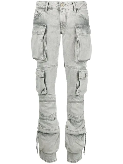 The Attico Essie straight-leg cargo jeans Grey 241WCP113D070607