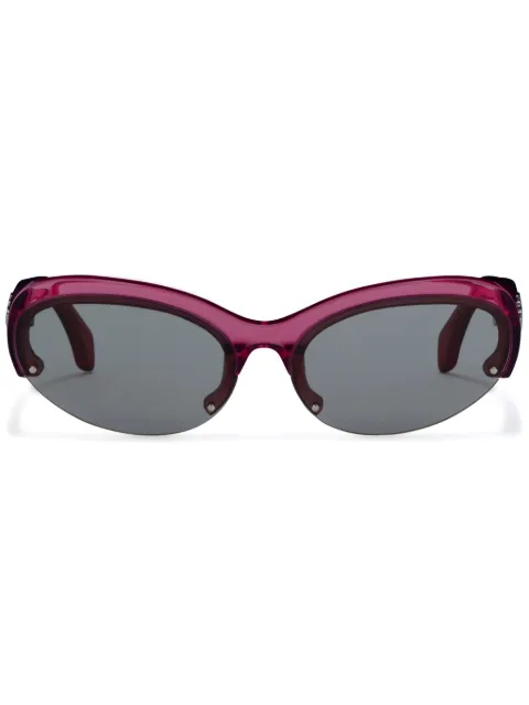 Palm Angels Eyewear Palmdale oval-frame sunglasses Pink PERI054S24PLA0013007