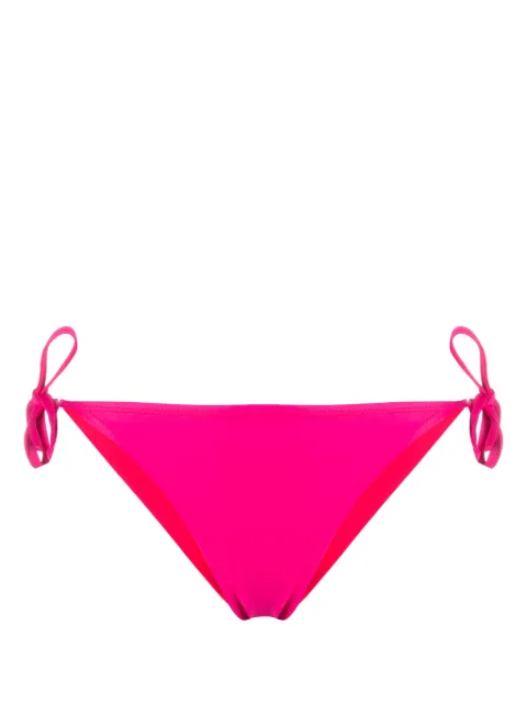 Moschino logo patch side tie bikini bottoms Pink A59324901