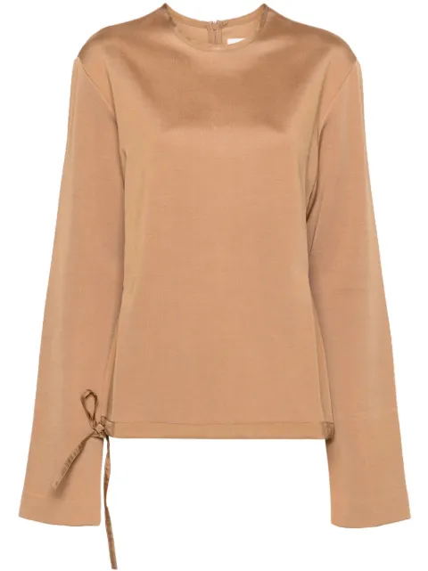 Jil Sander crew-neck long-sleeve sweatshirt Brown J02GU0103J20053