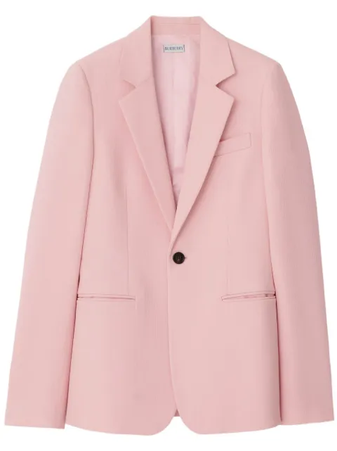 Burberry single-breasted wool blazer Pink 8082619