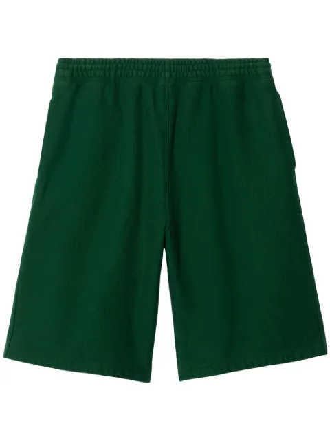 Burberry Equestrian Knight-logo cotton shorts Green 8081232