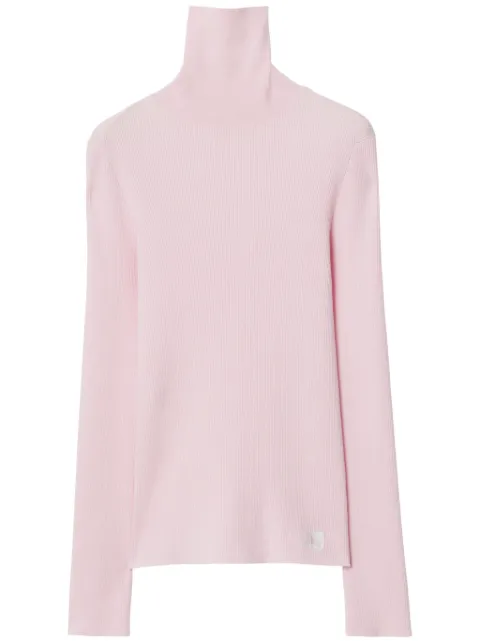 Burberry Equestrian Knight-patch wool-blend jumper Pink 8081293
