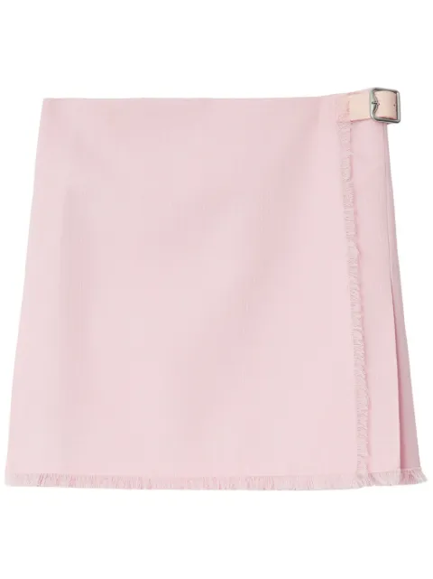 Burberry buckle-fastening wool kilt Pink 8083030
