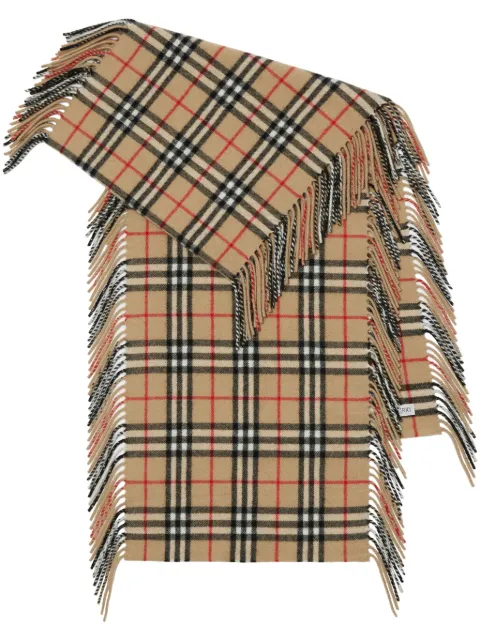 Burberry check cashmere Happy scarf Brown 8079995