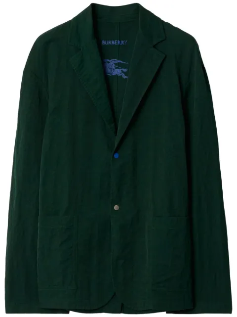 Burberry notched-lapels single-breasted blazer Green 8082106