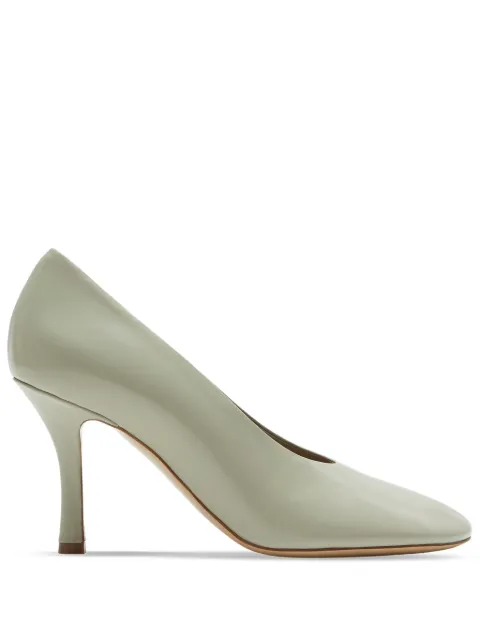 Burberry 85mm slip-on leather pumps Neutrals 8080575