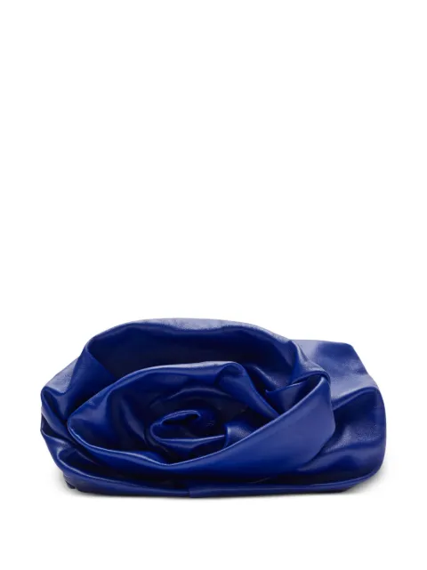 Burberry Rose ruched leather clutch bag Blue 8079184