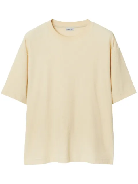 Burberry round-neck cotton T-shirt Neutrals 8081314